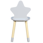 Paris Prix Chaise Enfant En Bois "Étoile" 54cm Gris
