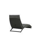 Paris Prix Chaise Longue "Archie" 158cm Noir