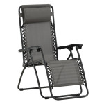 paris prix Chaise Longue en Métal "Baden" 112cm Gris