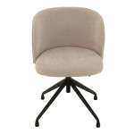 Paris Prix Chaise Pivotante Design "Gena" 56cm Beige