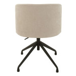 Paris Prix Chaise Pivotante Design "Gena" 56cm Beige