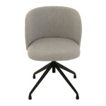 Paris Prix Chaise Pivotante En Lin "Gena" 56cm Gris
