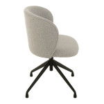 Paris Prix Chaise Pivotante En Lin "Gena" 56cm Gris