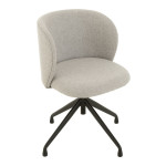 paris prix Chaise Pivotante en Lin "Gena" 56cm Gris