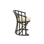 Paris Prix Chaise Rotin & Coussin "Howard" 70cm Noir