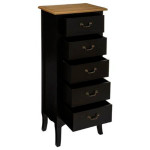 Paris Prix Chiffonnier 5 Tiroirs "Chrysa" 113cm Noir
