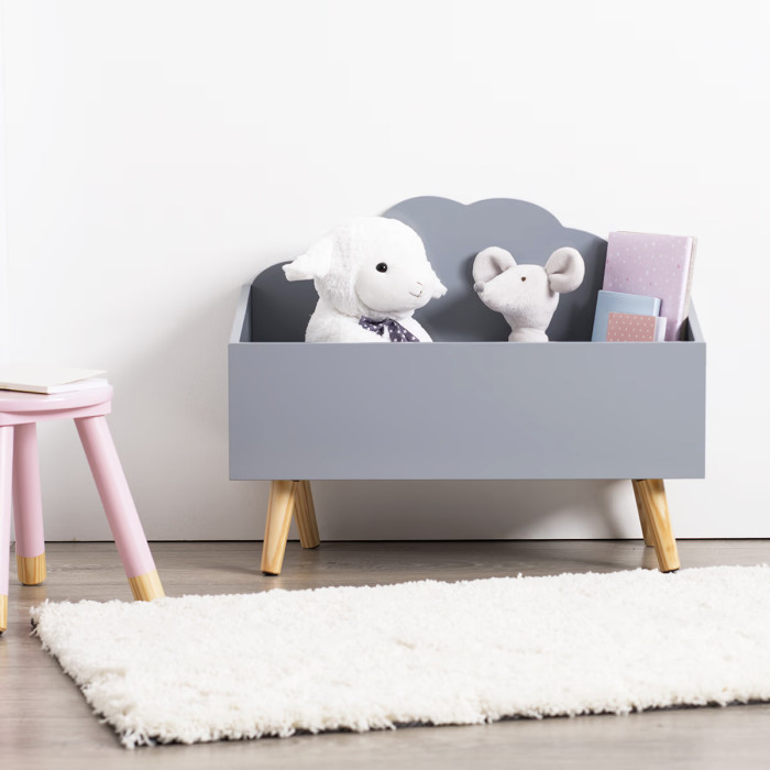 Paris Prix Coffre De Rangement "Nuage" 58cm Gris