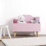 Paris Prix Coffre De Rangement "Nuage" 58cm Rose