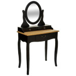 paris prix Coiffeuse 3 Tiroirs "Chrysa" 136cm Noir
