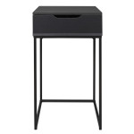 Paris Prix Coiffeuse Design & Miroir "Abbot" 77cm Noir