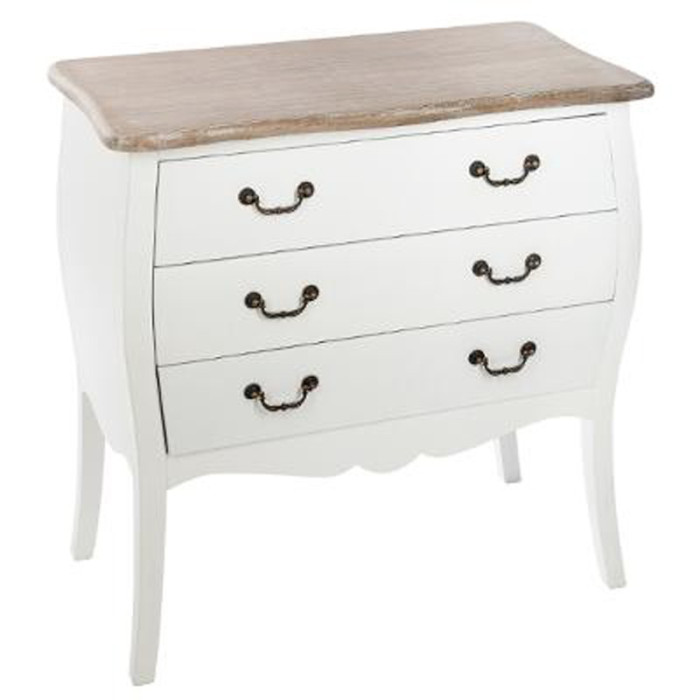 Paris Prix Commode 3 Tiroirs "Chrysa" 76cm Naturel