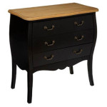 paris prix Commode 3 Tiroirs "Chrysa" 76cm Noir
