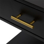 Paris Prix Commode 3 Tiroirs Design "Tedy" 80cm Noir