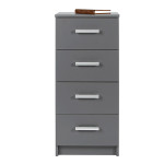 Paris Prix Commode 4 Tiroirs Design "Azio" 91cm Gris
