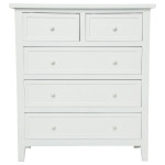 Paris Prix Commode 5 Tiroirs "Charme" 81cm Blanc