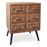 paris prix Commode 6 Tiroirs "Strano" 85cm Marron
