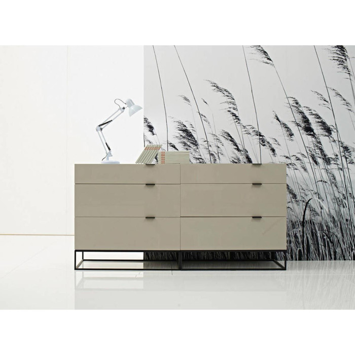 Paris Prix Commode Design "Yugo" 80cm Blanc