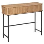 paris prix Console 2 Portes "Colva" 100cm Beige & Noir