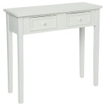 paris prix Console 2 Tiroirs "Charme" 80cm Blanc