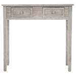 Paris Prix Console 2 Tiroirs "Charme" 80cm Naturel