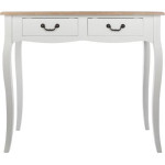 Paris Prix Console 2 Tiroirs "Chrysa" 86cm Naturel