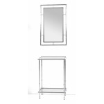 Paris Prix Console Design "Cléo" 75cm Argent