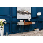 Paris Prix Console Design "Loni" 120cm Naturel & Gris
