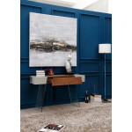 Paris Prix Console Design "Loni" 120cm Naturel & Gris