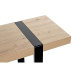 Paris Prix Console Design "Miranda" 120cm Chêne & Noir