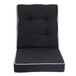 paris prix Coussin de Chaise "Fura" 115cm Noir