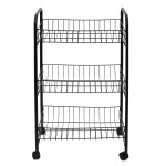 Paris Prix Desserte De Cuisine "3 Niveaux" 62cm Noir