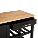 Paris Prix Desserte De Cuisine "Claude" 100cm Noir