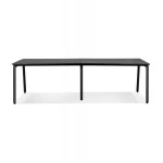 Paris Prix Double Bureau Design "Rosendo" 280cm Noir