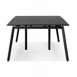 Paris Prix Double Bureau Design "Rosendo" 280cm Noir