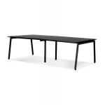 Paris Prix Double Bureau Design "Rosendo" 280cm Noir