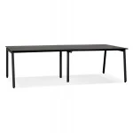 paris prix Double Bureau Design "Rosendo" 280cm Noir