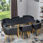 Paris Prix Ensemble Table & Chaises "Oslo" 150cm Noir