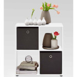 Paris Prix Étagère 4 Cases Design "Gaman" 70cm Blanc