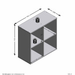 Paris Prix Étagère 4 Cases Design "Gaman" 70cm Blanc