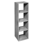 paris prix Étagère 4 Cases "Mix N Modul" 134cm Gris