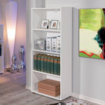 Paris Prix Étagère 4 Niveaux "Delnice" 145cm Blanc