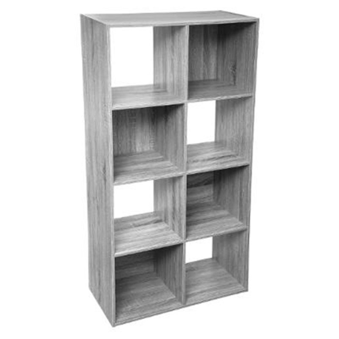 Paris Prix Étagère 8 Cases "Mix N'Modul" 134cm Gris