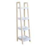 Paris Prix Étagère Déco 4 Niveaux "Bois" 117cm Blanc