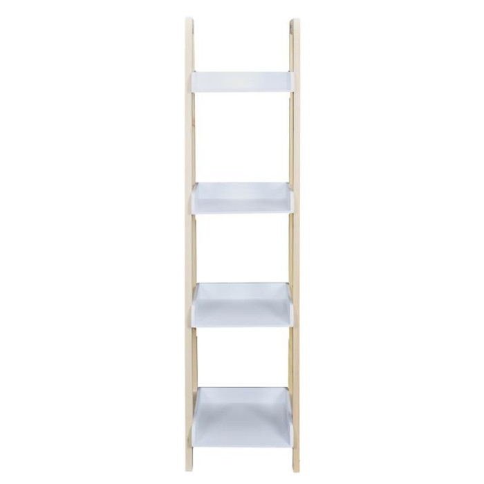 Paris Prix Étagère Déco 4 Niveaux "Bois" 117cm Blanc