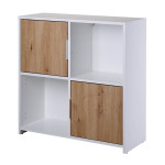 Paris Prix Étagère Design 4 Cases "Adam" 77cm Blanc