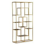 paris prix Étagère Design en Verre "Barad" 175cm Or