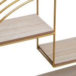 Paris Prix Étagère Murale 4 Niveaux "Palmer" 39cm Or