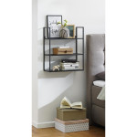 Paris Prix Étagère Murale Design "Gavana" 58cm Noir