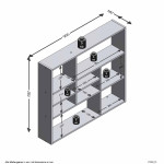 Paris Prix Étagère Murale Design "Liloun" 90cm Beige