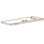 Paris Prix Étagère Murale Design "Switch" 60cm Noir